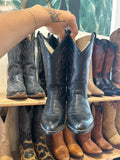 Old West Black Cowboy Boots