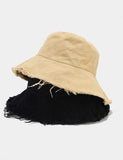 Vintage Frayed Wide Brim Beach Bucket Hat 8BK6HAT68