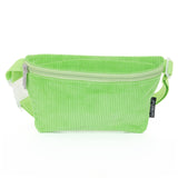 Slim Fanny Pack Festival Crossbody Belt Bag Corduroy Green