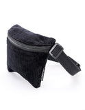 Slim Fanny Pack Festival Crossbody Belt Bag Corduroy Black
