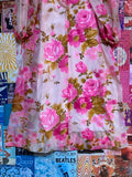 Pink Floral Dress And Shawl Set