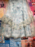 Blue Floral Ruffle Dress
