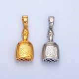 24K Gold Filled Tequila Bottle Drink Pendant in Gold & Silver | I858