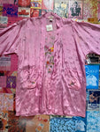 Pink Silk Embroidered Kimono