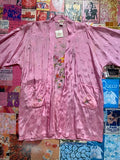 Pink Silk Embroidered Kimono