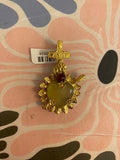 Sacred Heart Stone Cross Pendant