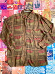Patterned Silk Button Up Shirt