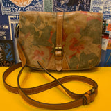 Floral Italian Leather Bag