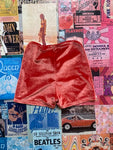 Pink Velvet Lace Up Shorts