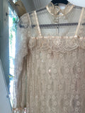 Sheer Floral Lace Midi Dress