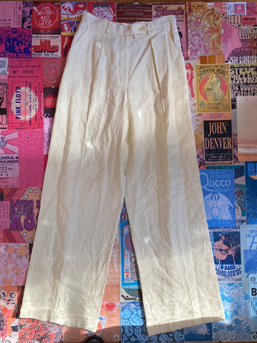 Ralph Lauren Linen Cream Pants
