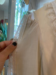 Cream Lace Detail Button Dress