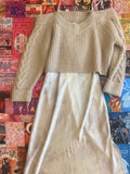 Sweater silk dress