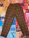 Brown Red Plaid Pants