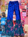 Blue Velvet Flared Disco Pants