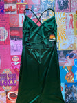 Emerald Green Open Back Dress