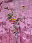 Pink Silk Embroidered Kimono