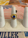 Gold Heart Eyeball Ring