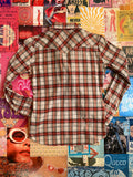 Red Plaid Pearl Snaps Top