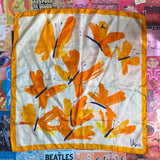 Orange Butterfly Silk Scarf