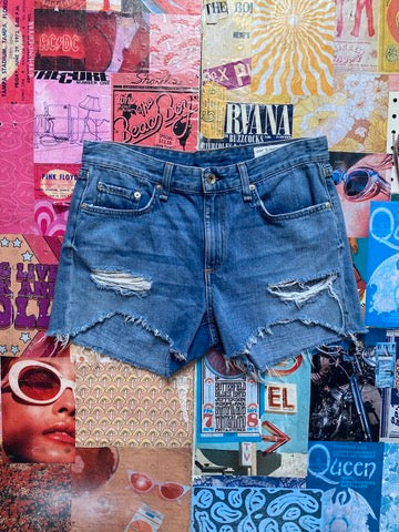 Rag and Bone Distressed denim shorts