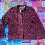 Maroon Jacquard Tapestry Jacket