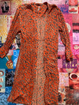 Orange Leopard Free People Duster Jacket