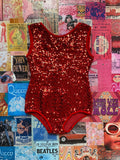 Red Sequin Leotard