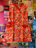 Orange Printed Shift Dress