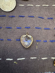 Clear Crystal Heart Charm
