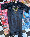 Black Silk Embroidered Robe