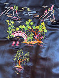 Black Silk Embroidered Robe
