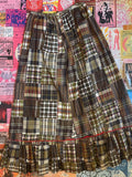 Plaid Skirt With Trim