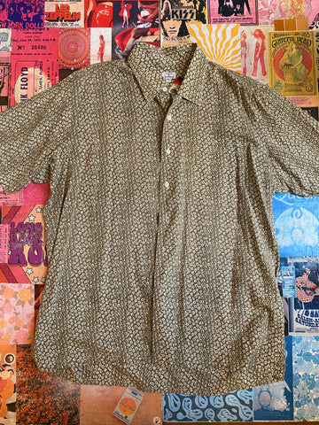 Taupe Geometrical Button Down