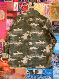 Camo Hand Painted Floral Jacket