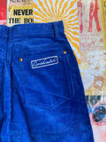 Blue Corduroy Midi Skirt