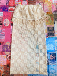 Layered Crochet Fringe Trim Skirt