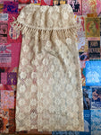 Layered Crochet Fringe Trim Skirt