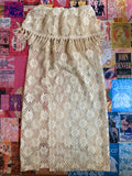 Layered Crochet Fringe Trim Skirt