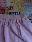 Pink Wide Band Stripe Tufted Skirt