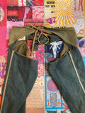 Denim Flame Zipper Chaps