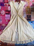 Yellow Flower Lace Long Dress