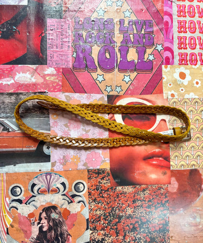 Thin Tan Braided Belt