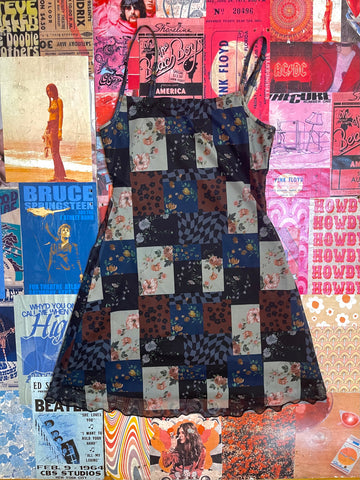 Patchwork Mesh Dress