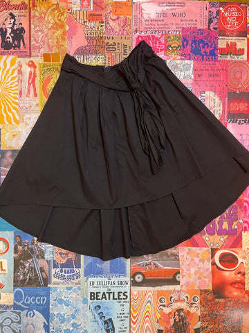 Black High-Low Tie Skirt