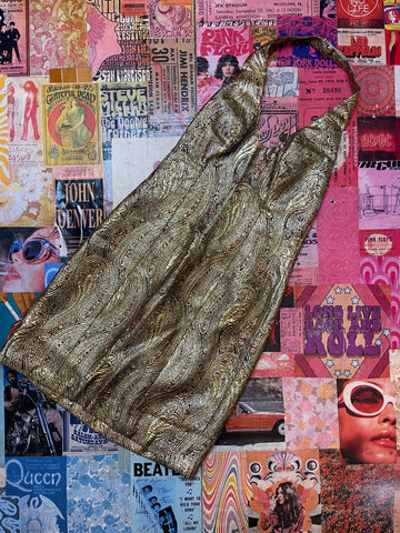 Gold Metallic Mini Dress