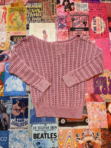 Pink Wide Knit Sweater