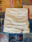 White Ruched Skirt