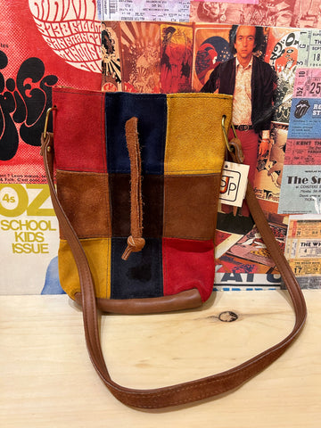 Corduroy color block purse