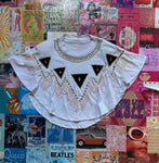 White Tasseled and Jeweled Tee